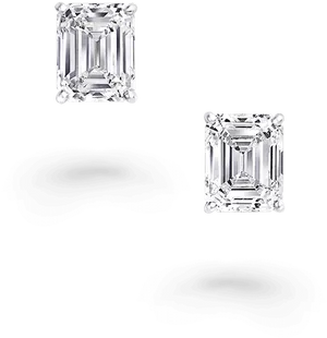 Emerald Cut Diamonds Comparison PNG image