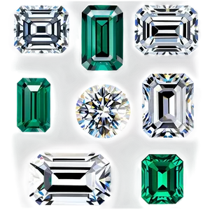 Emerald Cut Diamonds Png Qlk16 PNG image