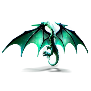 Emerald Dragon Wings Design PNG 06122024 PNG