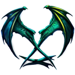 Emerald Dragon Wings Design PNG 73 PNG