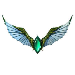 Emerald Dragon Wings Design PNG Mng PNG