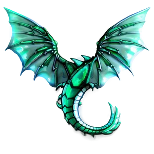 Emerald Dragon Wings Design PNG Oyv55 PNG