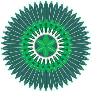 Emerald_ Geometric_ Mandala_ Art PNG image