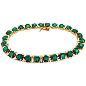 Emerald Gold Necklace PNG 5