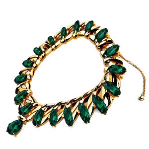 Emerald Gold Necklace PNG Ofg