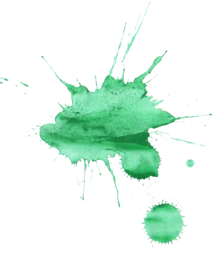 Emerald Green Paint Splatter PNG image