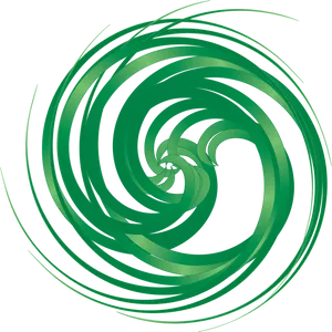 Emerald Spiral Abstract PNG image