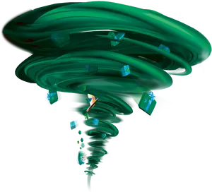Emerald Tornadowith Floating Gifts PNG image