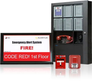 Emergency Alert System Fire Code Red PNG image