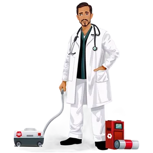 Emergency Doctor Cartoon Png Skg72 PNG image