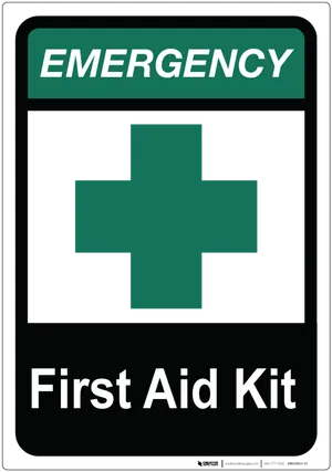 Emergency First Aid Kit Sign PNG