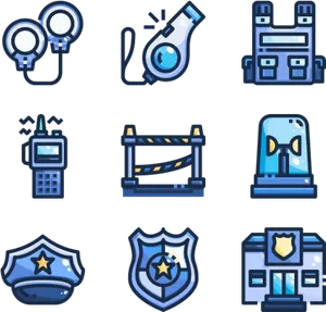Emergency Services Icons Set PNG image
