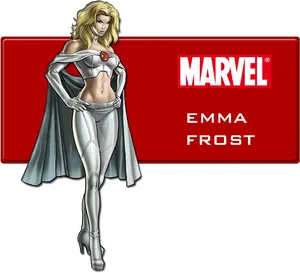 Emma Frost Marvel Character Illustration PNG image