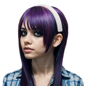 Emo Hair For Girls Png 05252024 PNG image