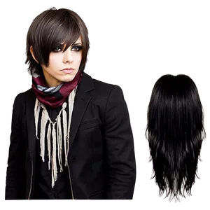 Emo Hair With Scarf Accessory Png 89 PNG image