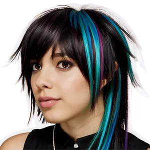 Emo Hair With Streaks PNG Dua36 PNG