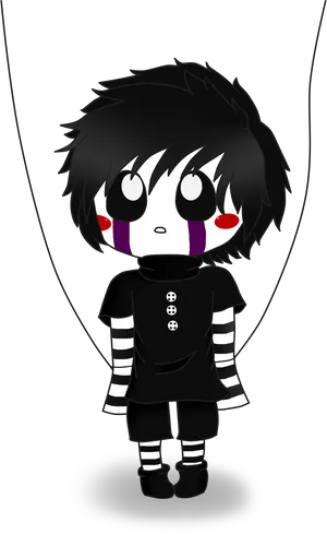 Emo Style Animated Puppet PNG image