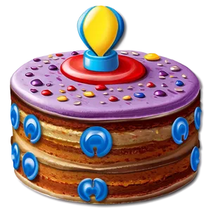 Emoji Birthday Cake PNG Pkb42