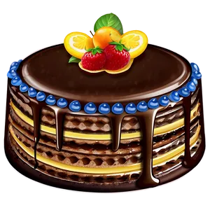 Emoji Chocolate Cake PNG 06262024