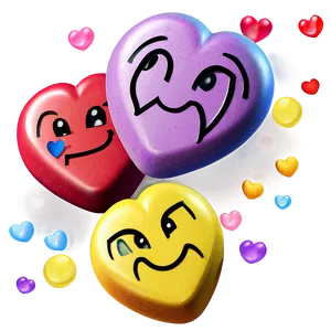 Emoji Conversation Hearts PNG Bfr