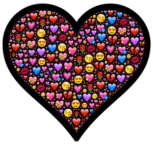 Emoji Heart Collage