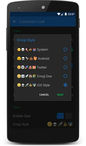 Emoji Selection Screen Smartphone PNG image