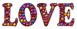 Emojisand Hearts Love Graphic