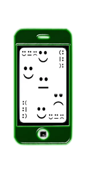 Emoticon Display Green Phone PNG image