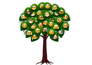 Emoticon Tree Artwork