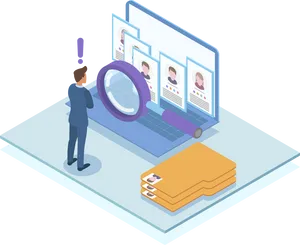 Employee Selection Process Illustration PNG image