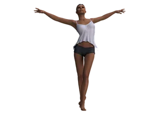 Empowered Female Pose3 D Model