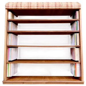 Empty Bookshelf Arrangement PNG Umv