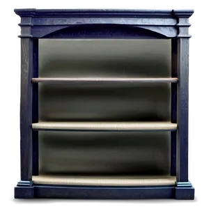 Empty Bookshelf Scene PNG 06272024