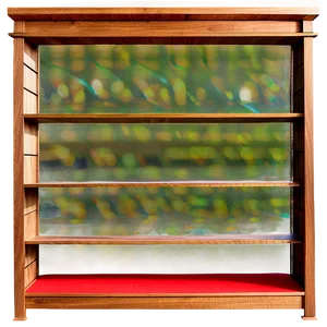 Empty Bookshelf Silhouette PNG 06272024
