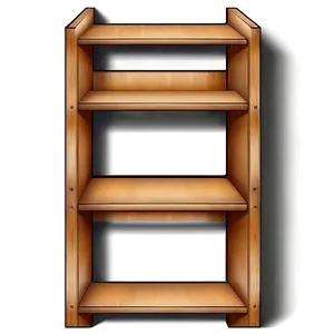 Empty Bookshelf Template PNG 06272024