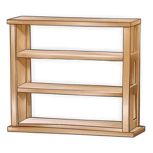 Empty Bookshelf Template PNG Xak