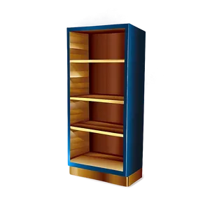 Empty Bookshelf Vector PNG 38