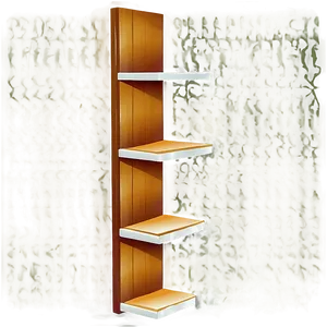 Empty Bookshelf Vector PNG Erb52 PNG