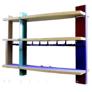 Empty Bookshelf With Brackets PNG Lqc72 PNG