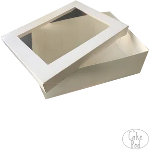 Empty Cake Boxwith Transparent Lid PNG image