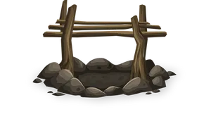Empty Campfire Pit Illustration