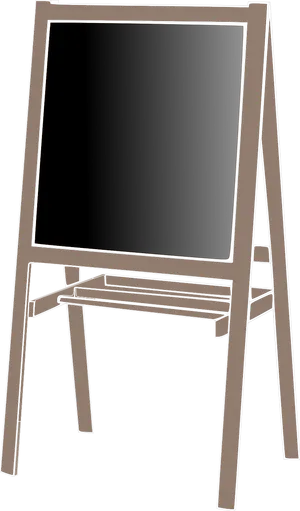 Empty Chalkboard Standing Easel PNG image