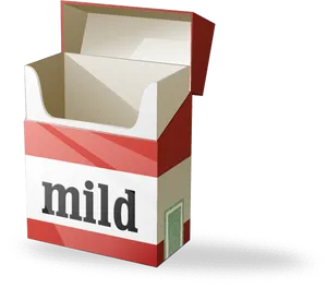 Empty Cigarette Pack Mild Brand PNG image