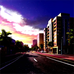 Empty City Street PNG Ach