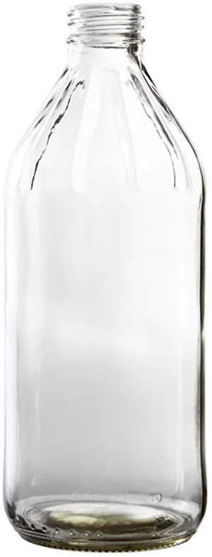 Empty Clear Glass Vinegar Bottle PNG image