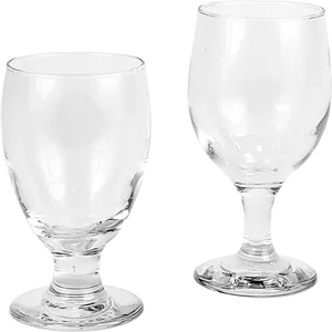 Empty Crystal Glasses Transparent Background PNG image