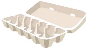 Empty Egg Carton Illustration