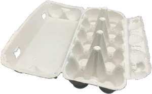 Empty Egg Carton Top View PNG image
