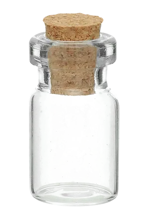 Empty Glass Bottlewith Cork Top PNG image