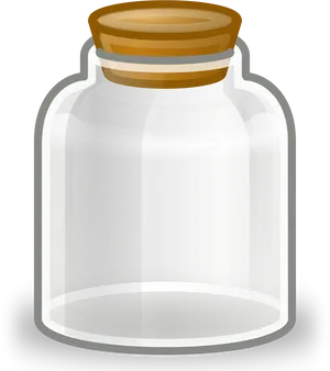 Empty Glass Jarwith Cork Lid PNG image